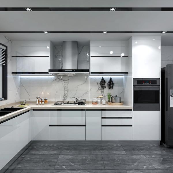 European Style Luxury Customized Size Modern Complete Modular Kitchen Cabinets for Apartment Kitchen