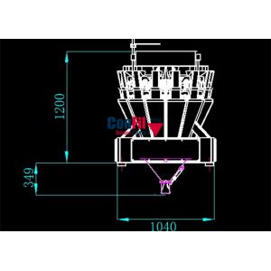 200gram Automatic Multihead Weigher Double Layer Screw 1 Liter