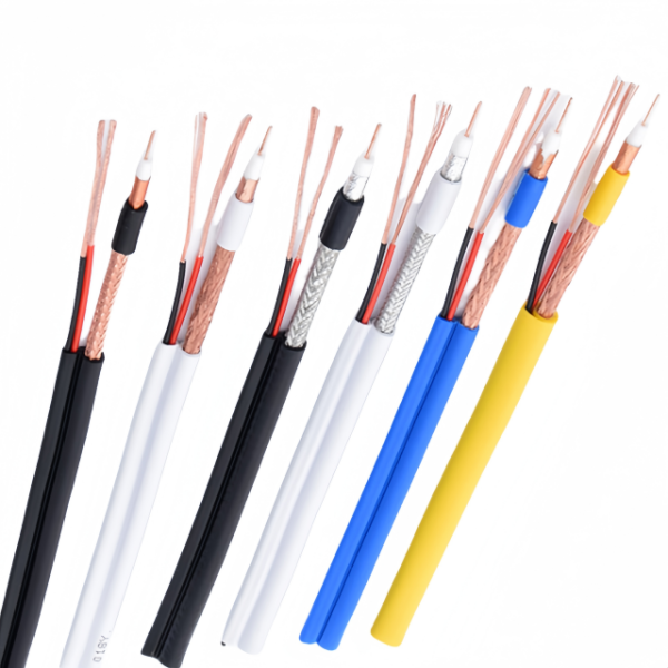 RG59 RG6 Siamese Coaxial Cable Low Smoke Zero Halogen Cable For CCTV