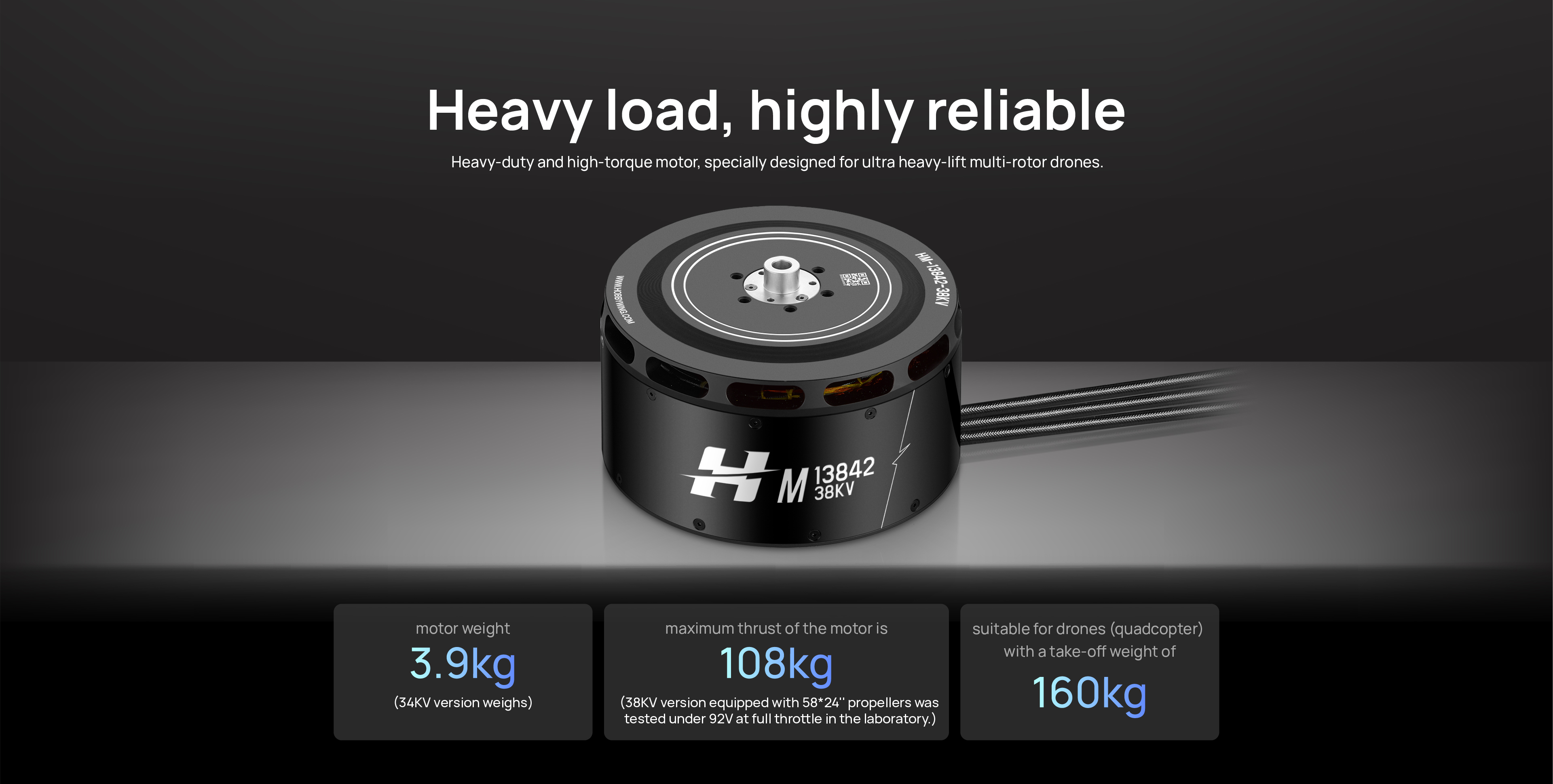 Reliable Structure 40kg High Thrust Plane Paramotor Engine Drone Accessories Heavy Lift Brushless Bldc Motor For 149