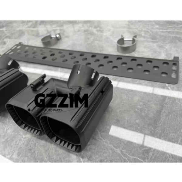 Rear Bumper Muffler Tips Exhaust Pipes Black Tail Throat Second Generation For 2020 Land Rover Defender 90 110