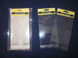 China Yellow OPP Head Packaging Printing Bags / OPP Cello Bag With Hole For Toothpick on sale