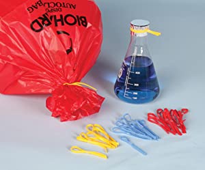 silicon loop ties, ties for biohazard bags, autoclavable bag ties
