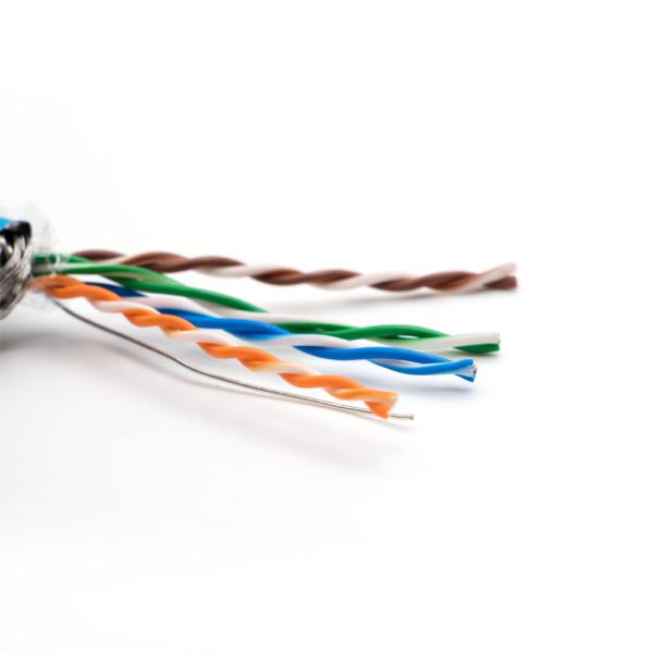 PE Insulation Network Cat5e Sftp Cable / 100% Copper Lan Cables 305 M / Roll