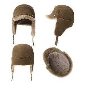 Wholesale Men 56cm Winter Leather Trapper Hat Warm With Fur from china suppliers