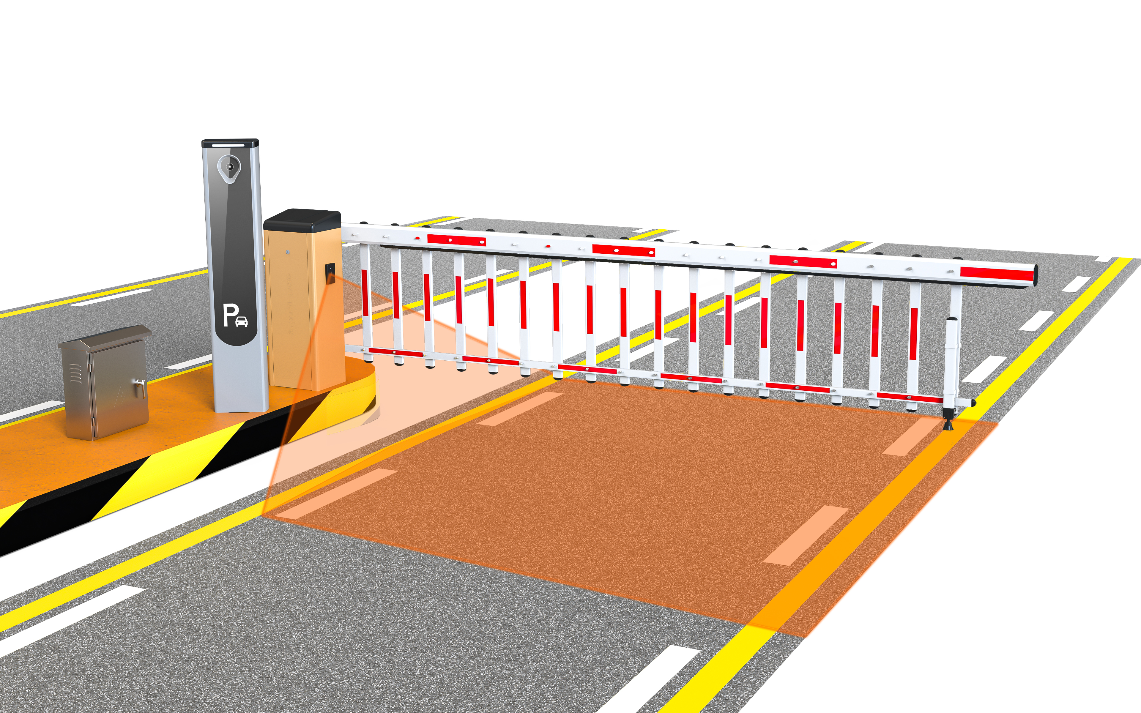 Parking Barrier Gate Radar Sensor with 79GHz Frequency IP66 Protection RS485 Output and Bluetooth Setting