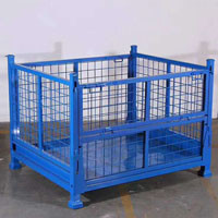 Buy cheap Customized Stackable Pallet Cage Powder Coating Steel Bulk Bins 1000kg Load from wholesalers