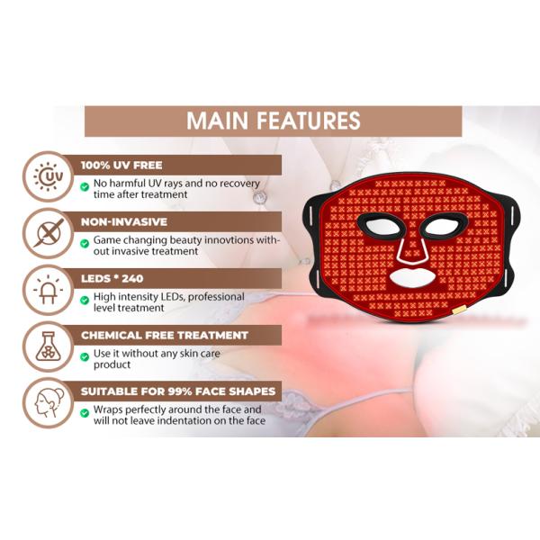 Silicone LED Light Therapy Facial Mask For Promoting Metabolism