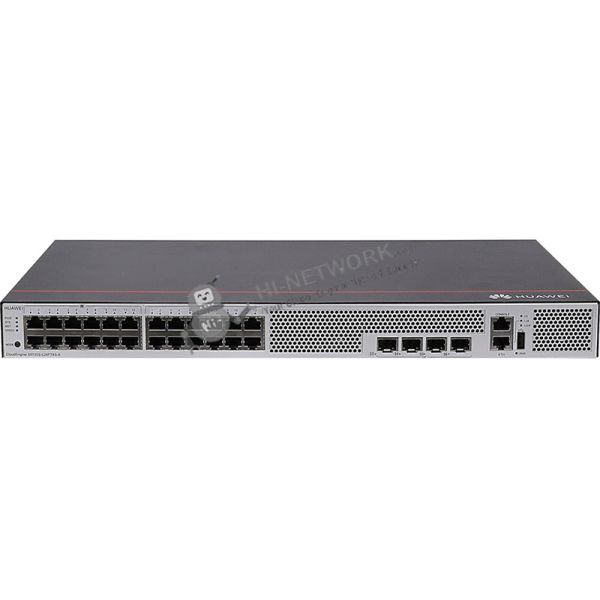 front-s5735s-l24ft4s-a-datasheet Huawei CloudEngine Switch S5735S-L24FT4S-A with 12 × 10/100Base-Tx ports, 12 × 10/100/1000Base-T ports, and 4 × GE SFP ports