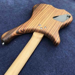 Wholesale 2020 New 4 Strings Buzzard Natural Color Top Neck Through Bass Guitar from china suppliers