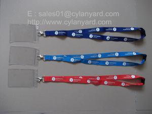 China Lanyard factory wholesaler of ID name badge holder lanyards, on sale