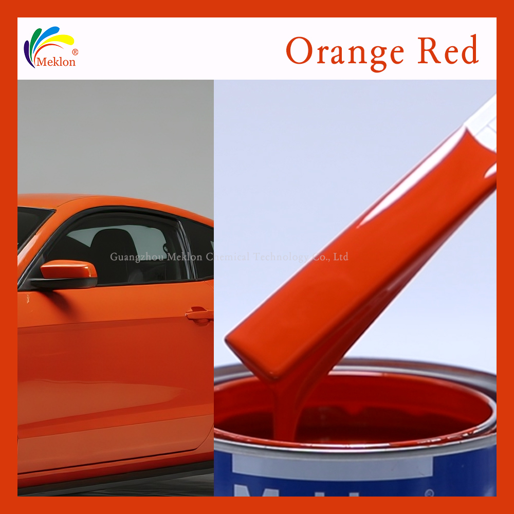 High coverage &UV Weather Resistant 223 Orange Red 1K Solid Auto Refinish Yellow Red Base Automotive Repair Paint