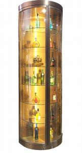 Wholesale Manufacture Hotel Restaurant Glass Wine Storage Cabinet Stainless Steel  Luxury Refrigerator Whiskey Display Rack from china suppliers