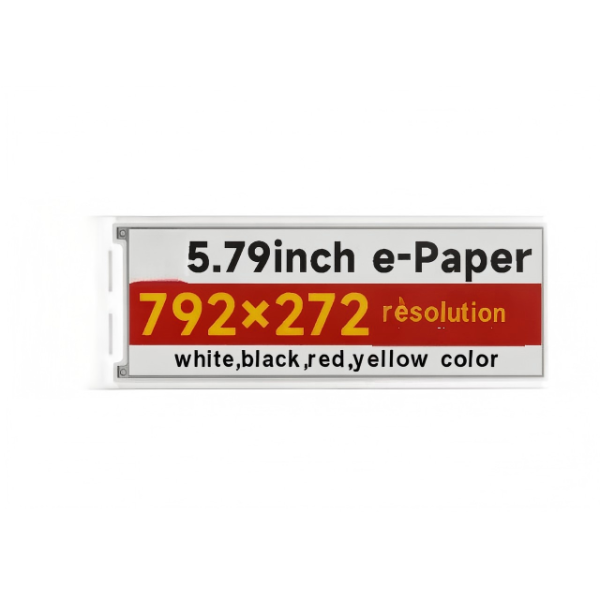 5.79 Inch E-paper Display 272×792 Resolution Black/White/Red/Yellow 4-Color E-Ink Screen