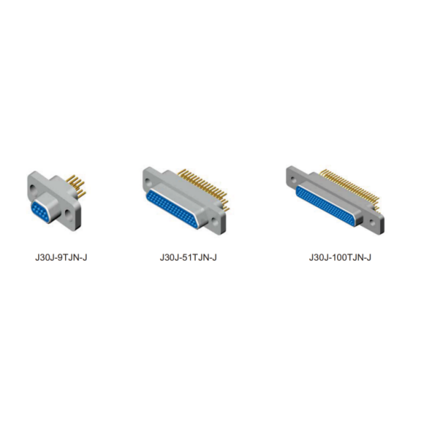 J30J Plug Micro-D Connector with Precision Twisted Wire Elastic Pins, Metal Casing, and High-Temperature Resistant PPS Insulator