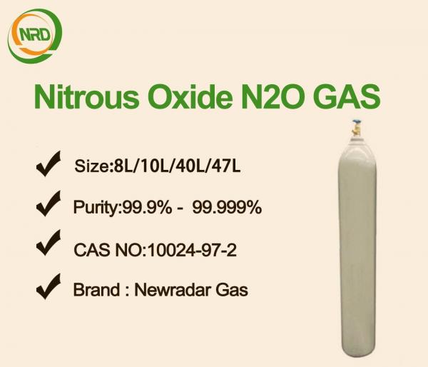 Quality 40L Cylinder Nitrous Oxide Products Highly Active For Chemical Reaction , CAS 10102-44-0 for sale