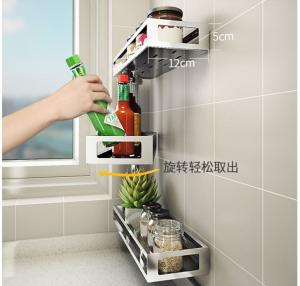 Wholesale Multi Tier Rotatable Bathroom Storage Rack Solid Base For A Stable Hold from china suppliers