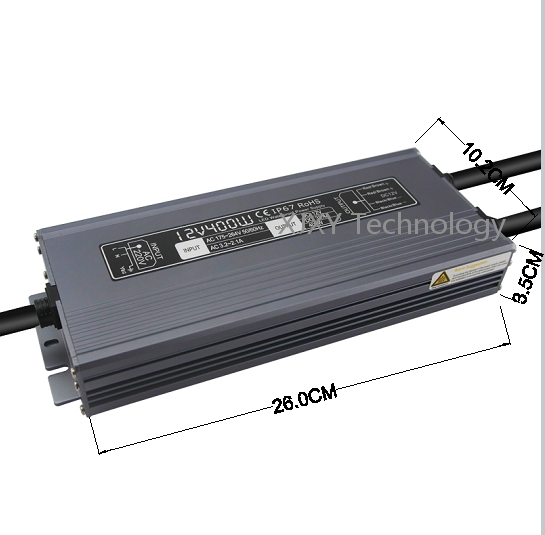 Signboard Lightbox LED Module Power Supply IP67 Waterproof 12V 400W