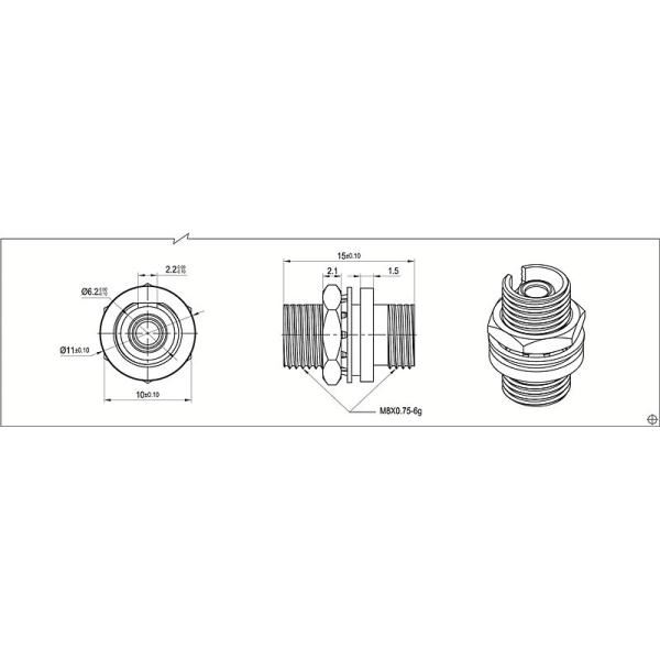 Red Small D Optical Fiber Adapter FC Singlemode UPC Round Type
