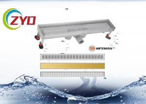 Wholesale Deodorant Shower Linear Drain , Fold Edge Low Profile Linear Shower Drain from china suppliers