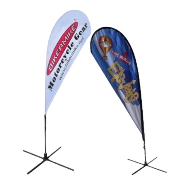 Exhibition Tear Drop Shape Flying Banners Custom Printed Different Size Available