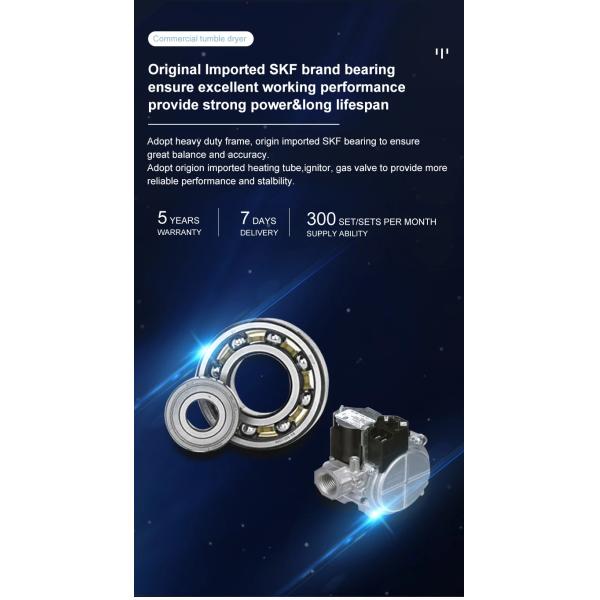 Full Automatic Dryer Machine Commercial Industrial Tumble Dryer With 33KG Capacity