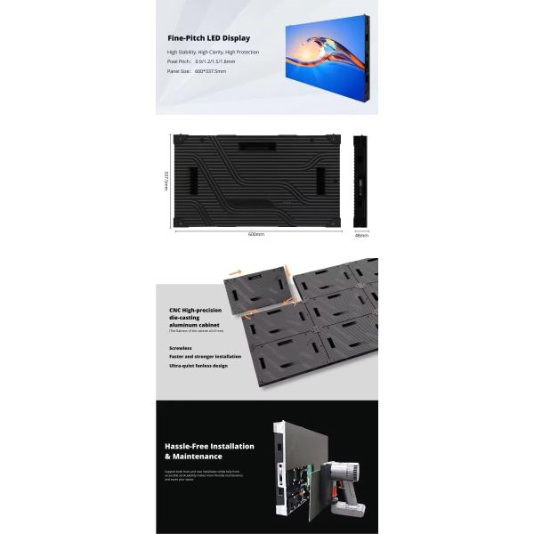 HD COB P1.25 Led Display 4K led video wall Custom Ultra HD led Screen