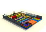 Mall Playground Equipment Kids Trampoline Park With Nylon Mesh And Pearl Cotton
