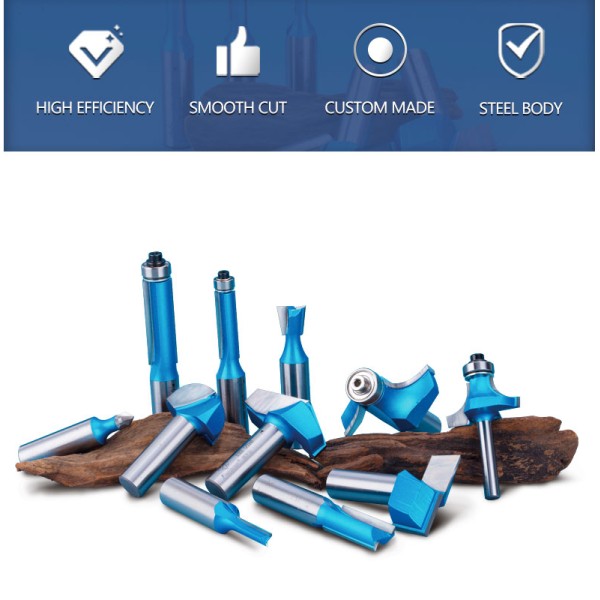Custom Straight Bit Tungsten Steel Solid Carbide Insert Profile TCT Router Bit for CNC Wood Router Bits Milling Cutter