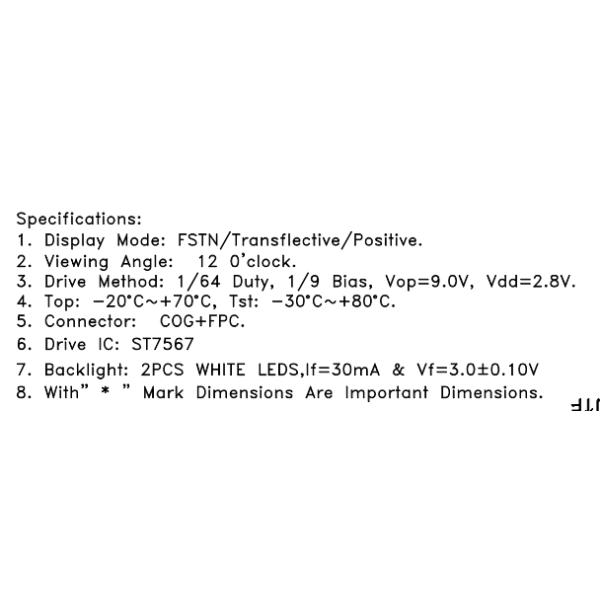 1.8 Inch 128x64 Graphic Lcd Display Module Arduino Graphic Lcd ST7567