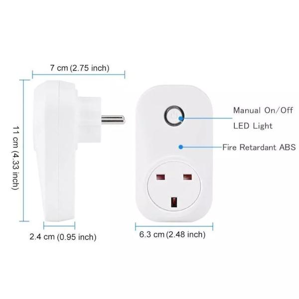 Remote Control Wifi Power Plug , WiFi Smart Socket With USB Power Port