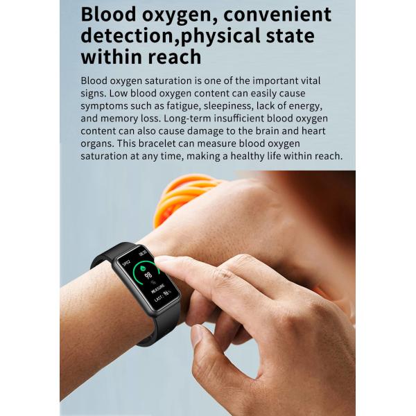 1.45 inch Bluetooth Fitness Bracelet Calories Burned Distance Calculation 145mAh