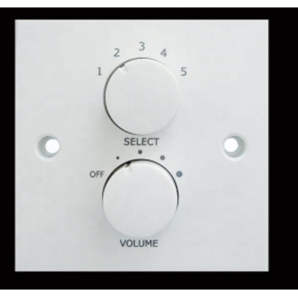 Square Type 60W White Color PC Volume Controller Wall Mounted Easy Operation