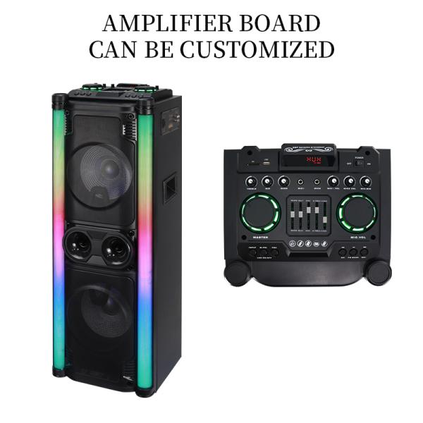 Super Bass LED Party Bluetooth Speaker Box Powerful Sound Double 10 Inch