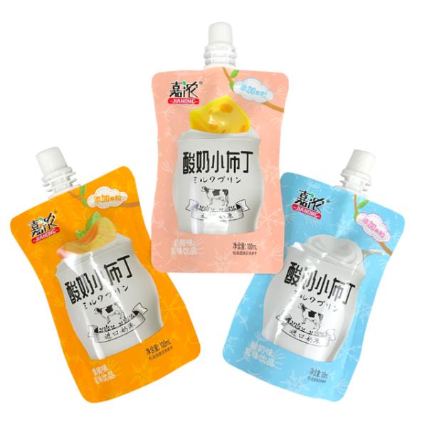 Custom Printed Zipper Lock Drink Reusable Food Spout Pouch Plastic Liquid Stand Up Pouch With Spout