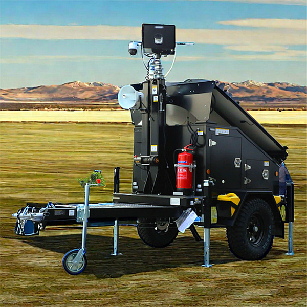 Solar Powered Portable Light Towers Disaster Relief Operations High Efficiency Mobile LED Light Tower