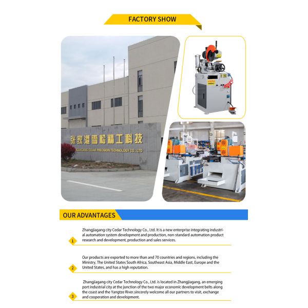 China Export MC-315AC Hydraulic Pipe Cutting Tool Semi-automatic Cold Sawing Pipe Cutting Machine