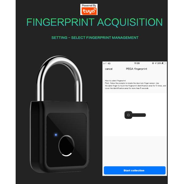 Tuya Smart Keyless Fingerprint Door Lock Phone Control Open Smart Mini