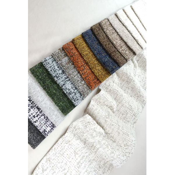 Two-tone Blended Woven Chenille With Eco-friendly Coating For Home Textile