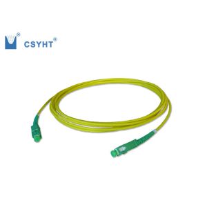 SC APC Armoured Fiber Optic Patch Cord , Multimode / Single Mode Fiber Patch Cables