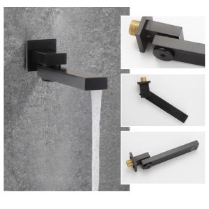 Brushed Gold Black Silver Embedded OEM Concealed Basin Mixer