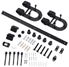 6.6' T-Shaped Heavy Duty Barn Door Rollers And Tracks Hanging Rail Exterior