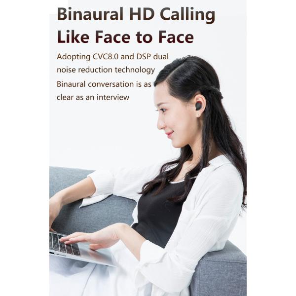 Bluetooth Earbuds Wireless Earphones With Mic HiFi 3D Stereo Sound Noise Canceling In-Ear