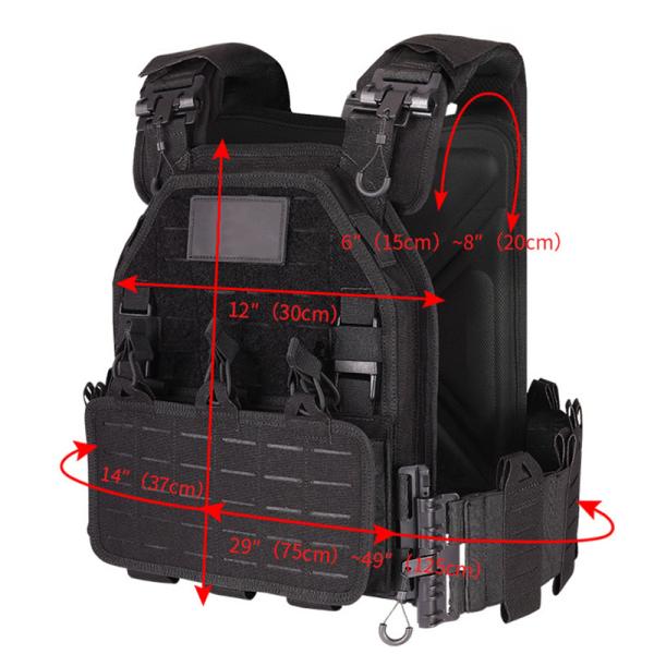 1000D Polyester Quick Release Tactical Vest Abrasion Resistant Multi-Functional Field Vest