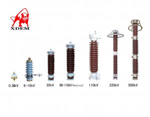Wholesale IEC60099 Standard Lightning Surge Arrester , 110kv Porcelain Lightning Arrester from china suppliers