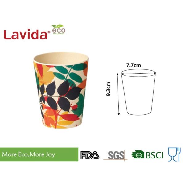 Tall Large Capacity Bamboo Reusable Coffee Cup Mix Colors High Temperature Tolerance