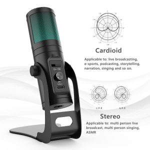 Buy cheap Bidirectional Stereo Cardioid Vocal Microphone 5V USB c condenser microphone from wholesalers