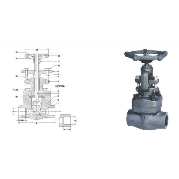 Actuated Forged Steel OS&Y Gate Valve Class 600 API 602 Design