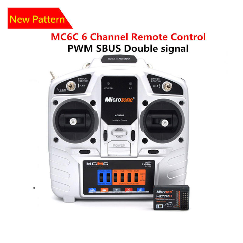 MicroZone MC6C 2.4G 6CH Controller Transmitter Receiver Radio System For RC Airplane Drone Multirotor Helicopter Car Boat