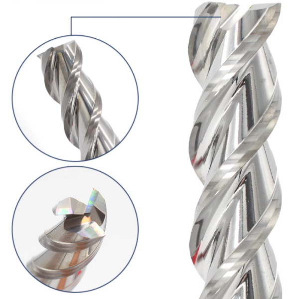Spiral Solid Carbide M2 HSS PM Corner Radius Milling Cutter For Aluminum Woodworking